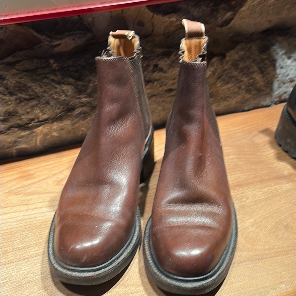 Robert Clergerie Brown Ankle Boots with Elastic Panels